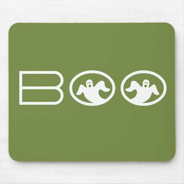 Mousepad Cabeçote Boo, Verde e Branco (Frente)
