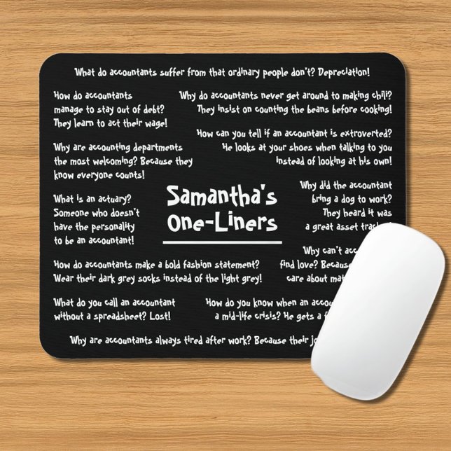 Mousepad Cabeçote de Contabilidade Funny do Humor Piada (Criador carregado)