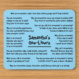 Mousepad Cabeçote de Contabilidade Funny do Humor Piada