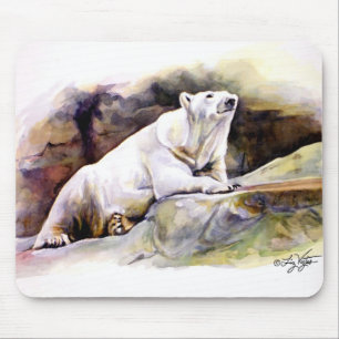 Mousepad Cabeçote do Urso Polar em Descanso