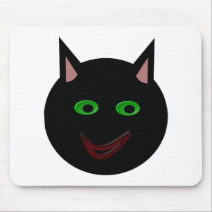 Mousepad Cabeçote Preto de Gato Halloween