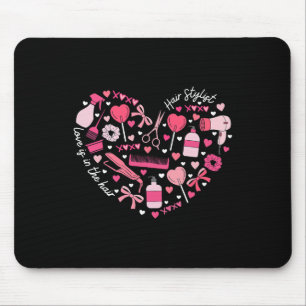 Mousepad Cabelereiro Dia dos Namorados Coração Cabeleireiro