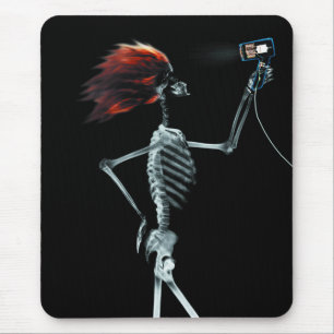 MOUSEPAD CABELO DE ESQUELETO DO RAIO X QUE DENOMINA -