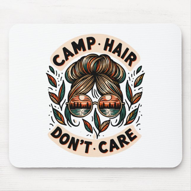 Mousepad Cabelo Desarrumado Vida de Acampamento Amor Acampa (Frente)