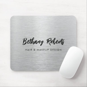Mousepad Cabelo e Maquiagem Modernos de Metal Brutado de Pr