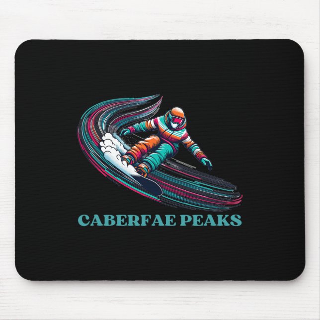 Mousepad Caberfae Peaks Michigan Snowboard (Frente)