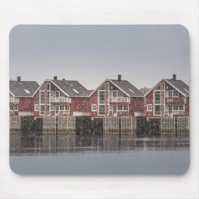 Mousepad Cabinas Vermelhas Norueguesas (Frente)