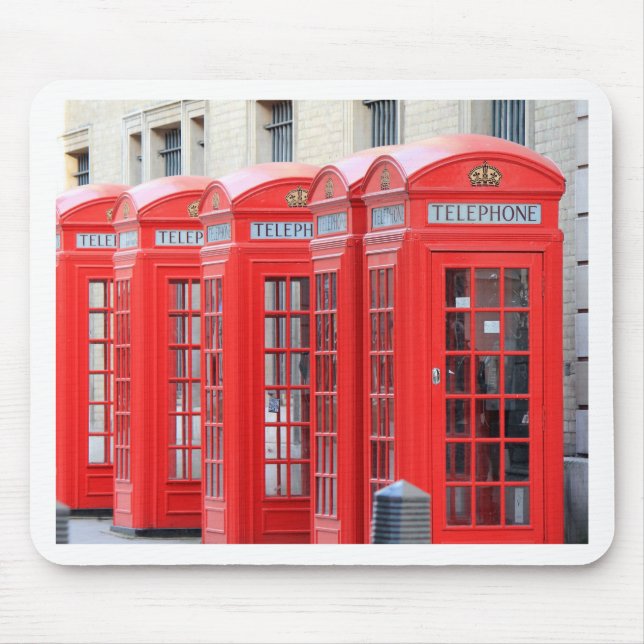 Mousepad Cabines Telefônicas Vermelhas de Londres (Frente)