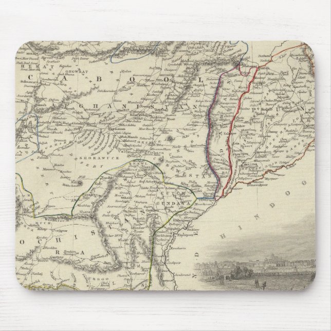 Mousepad Cabool, O Punjab e o Beloochistão (Frente)