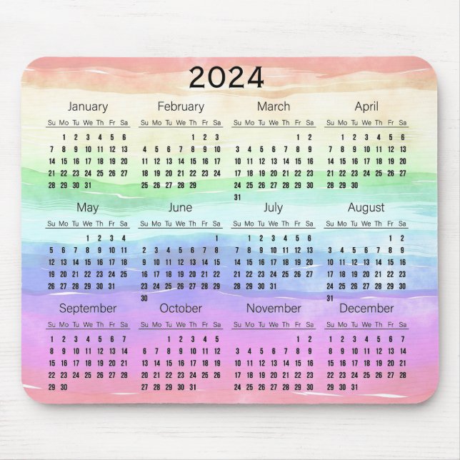 Mousepad Cabos do Calendário do Design de 2024 com Mudo de  (Frente)