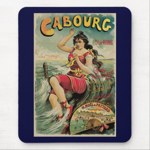 Mousepad Cabourg, Resort de Praia da França, Arte de Viagem