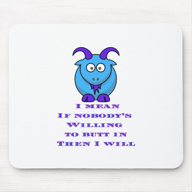 Mousepad cabra BILLY intrometido  (Frente)