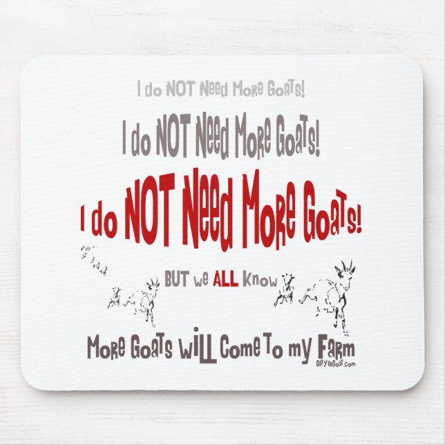 Mousepad Cabra de Cabra Bonita e Engraçada (Frente)