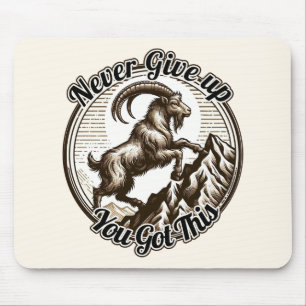 Mousepad Cabra Montanhista Capricórnio Nunca Desista