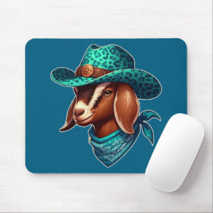 Mousepad Cabra Vestindo chapéu e Bandana