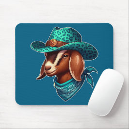 Mousepad Cabra Vestindo um Chapéu de Cowboy Elegante e Band