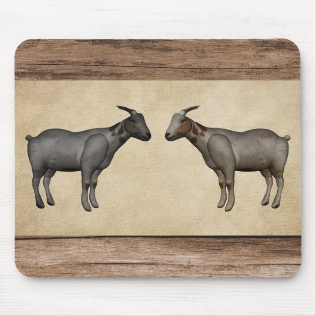 Mousepad Cabras Rústicas e Veio da Madeira (Frente)