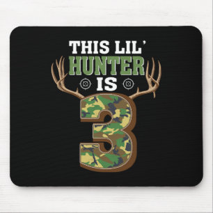 Mousepad Caça a aniversário de 3 anos Deer 3 Anos 1
