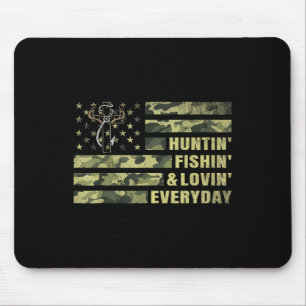 Mousepad Caça À Pesca Ama Todos Os Dias Camo American Fla