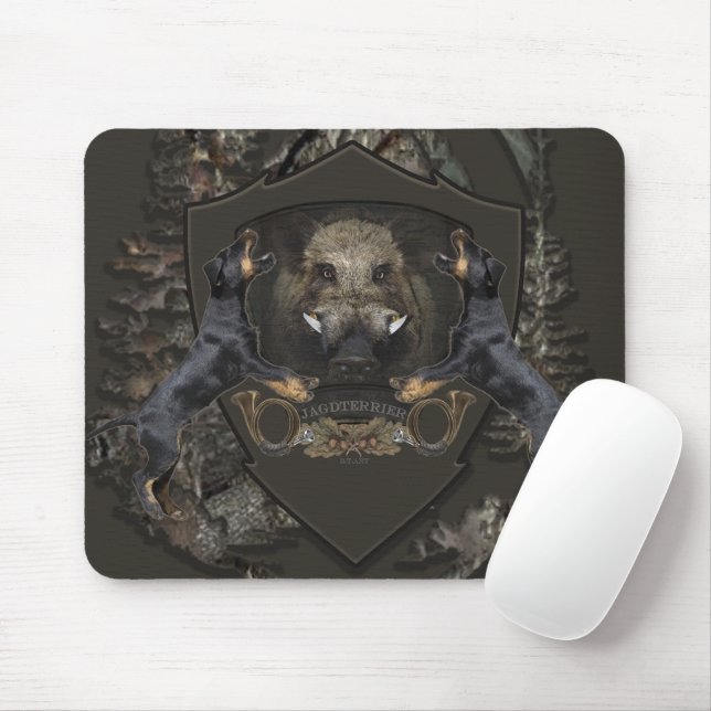 Mousepad Caça alemã Terrier (Jagdterrier) (Com mouse)