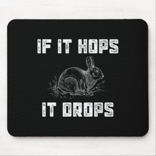 Mousepad Caça ao Coelho Engraçado - Presente de Caçador Sar
