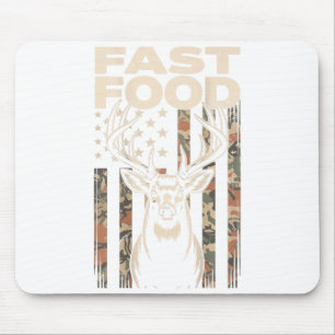Mousepad Caça ao Veado Camuflado Comida Rápida Piada Presen