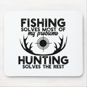 Mousepad Caça ao Veado Divertida Pesca e Caça