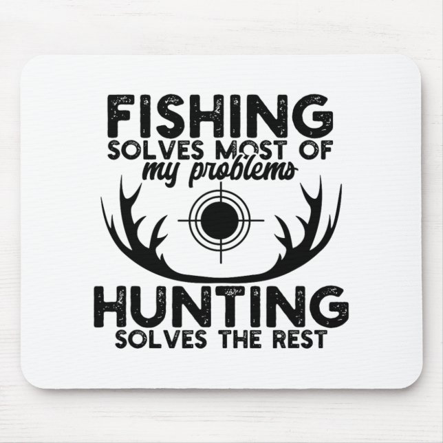 Mousepad Caça ao Veado Divertida Pesca e Caça  (Frente)