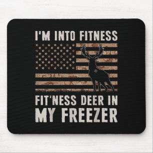 Mousepad Caça ao veado Estou em forma Fit'ness Veado em meu