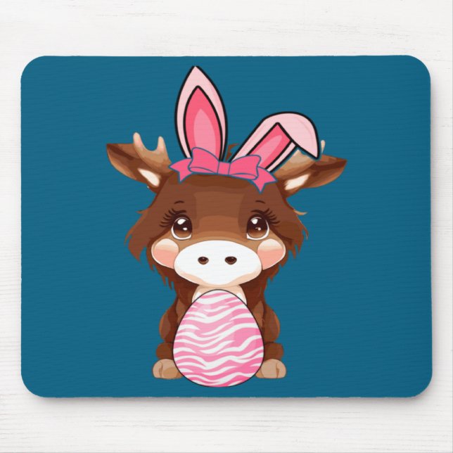 Mousepad Caça aos Ovos de Páscoa Bunny Ear Páscoa (Frente)