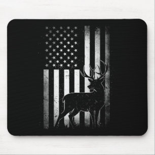 Mousepad Caça Caçadores Veados Eua Bandeira Americana Camo