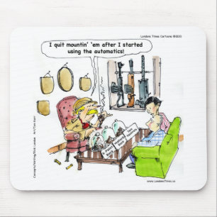 Mousepad Caça Com Automáticos Presentes Engraçados e Camise