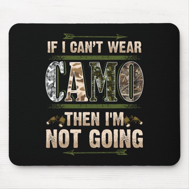 Mousepad Caça Divertida Camuflagem Caçadores Cervo Macho Pa (Frente)