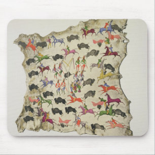 Mousepad Caça do búfalo (pigmento na alce-pele)