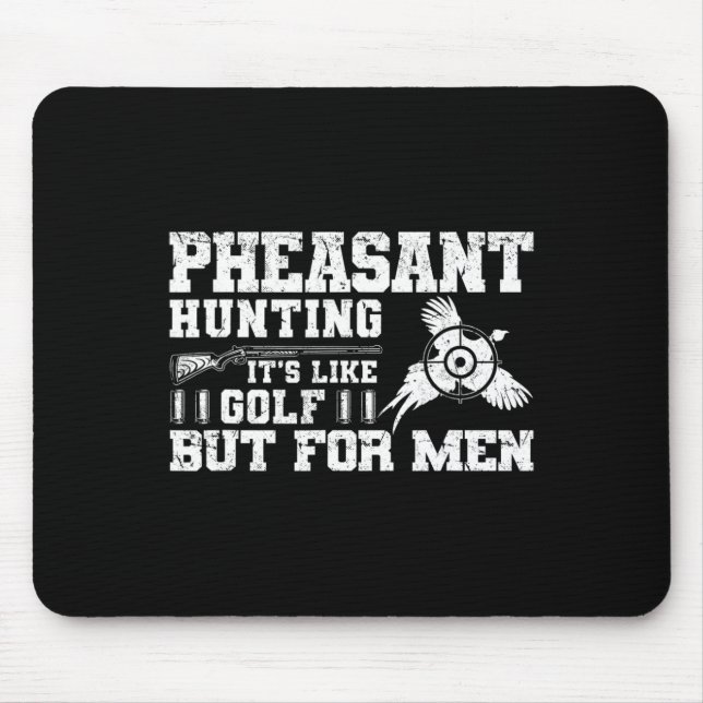 Mousepad Caça engraçada a faisões  (Frente)