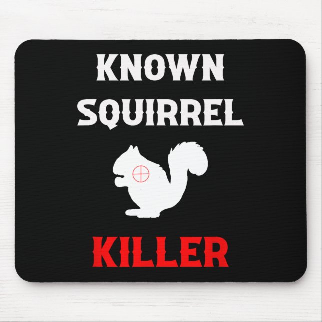Mousepad Caça Engraçada ao Esquilo (Frente)