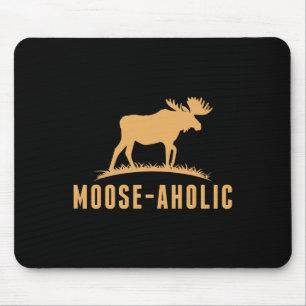 Mousepad Caça engraçada gráfico alce-ólatra mulheres homens