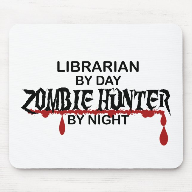 Mousepad Caçador do zombi do bibliotecário (Frente)