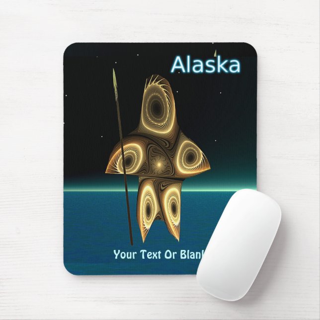 Mousepad Caçador Inuit Fractal (Com mouse)