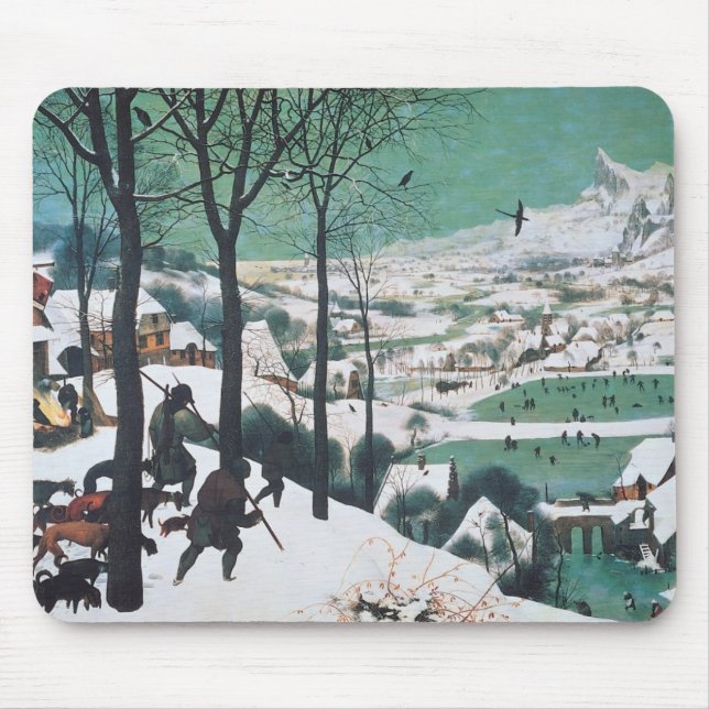 Mousepad Caçadores na neve por Bruegel (Frente)