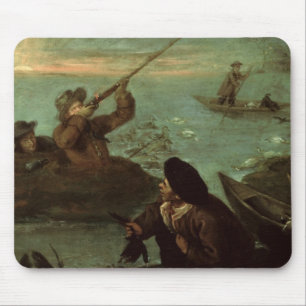 Mousepad Caçadores que disparam nos patos (óleo em canvas