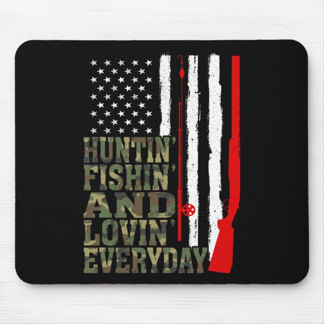 Mousepad Caçando Pescando E Amando Todos Os Dias Caça Pesca (Frente)