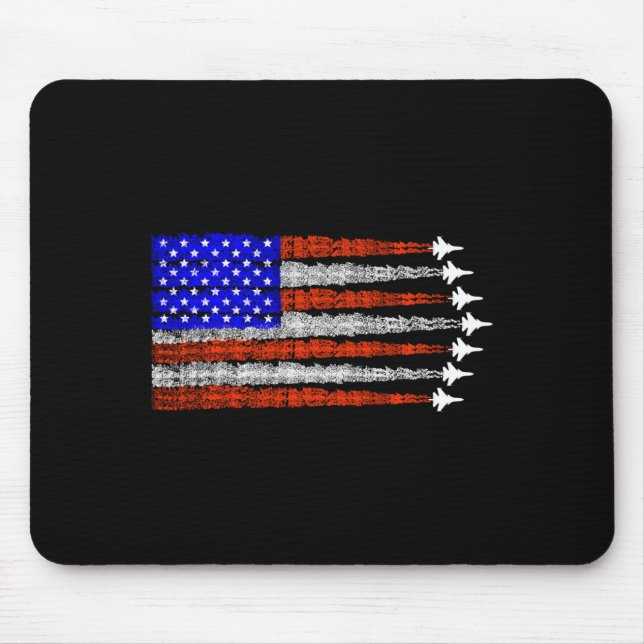 Mousepad Caças patrióticos americanos bandeira dos eua 4 de (Frente)