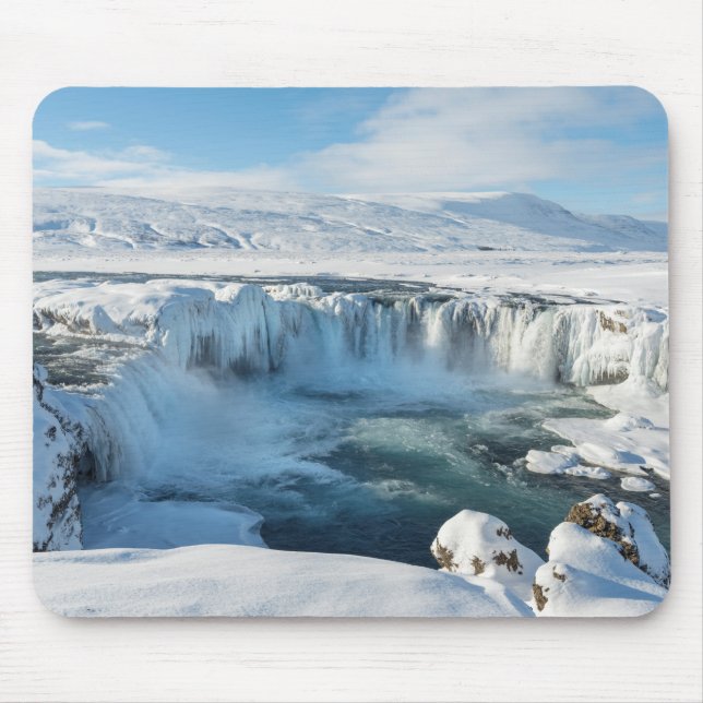 Mousepad Cachoeira Godafoss Paisagem (Frente)