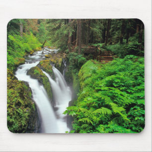 Mousepad Cachoeira Sol Duc no Parque Nacional Olímpico em
