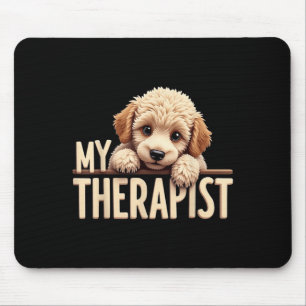 Mousepad Cachorrinho Engraçado Meu Terapeuta Poodle Cachorr