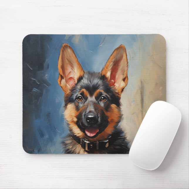 Mousepad cachorrinho german shepherd (Com mouse)