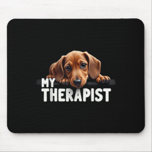 Mousepad Cachorrinho Wiener Engraçado Meu Terapeuta Cachorr