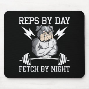 Mousepad Cachorro Amante de Fisiculturista Roupas de Academ