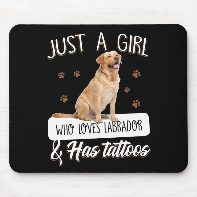 Mousepad Cachorro | Apenas Uma Menina Que Ama Tatuagens Lab (Frente)